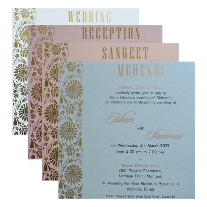 Light Grey Wedding Invitation-KRC30132
