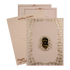 Cream Gold Floral Embossed Wedding Card-KSI64040