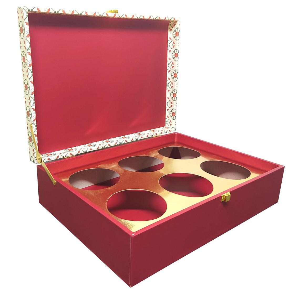 Red Floral Large Box Invitation-KBX0605