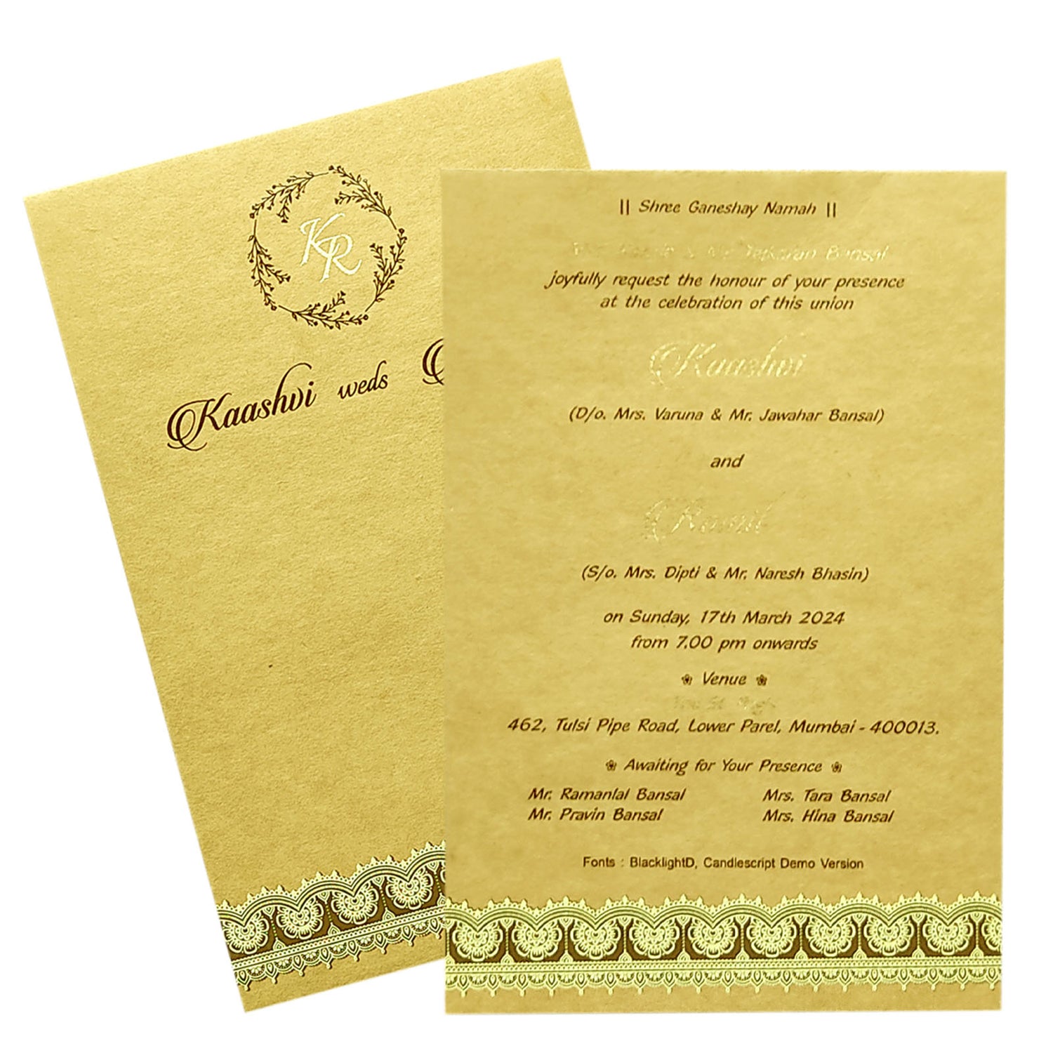 Invitation Card - KRCS6213