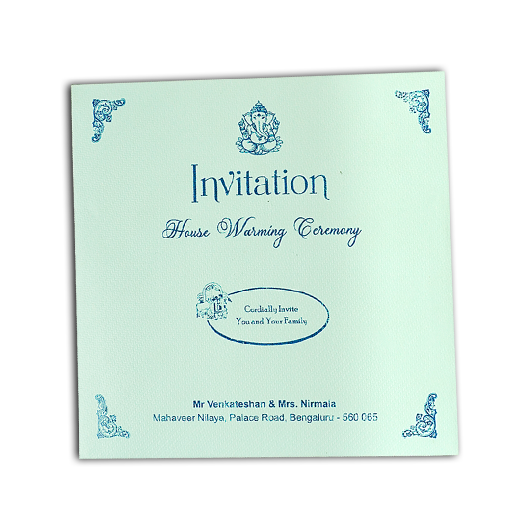 Blue Single Sheet Wedding Card-KNKS2301