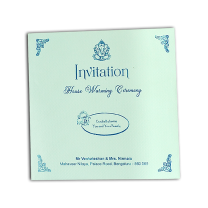 Blue Single Sheet Wedding Card-KNKS2301