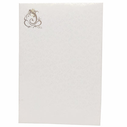 Alluring Red Shading With Gold Foiling Ganesha Wedding Card - KNK2188