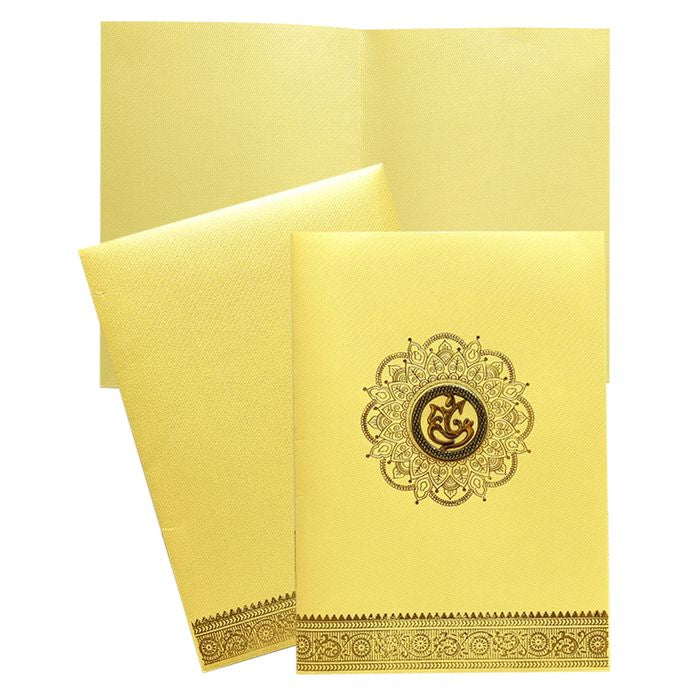 Gold Ganesha Foil Invitation Card-King of Cards