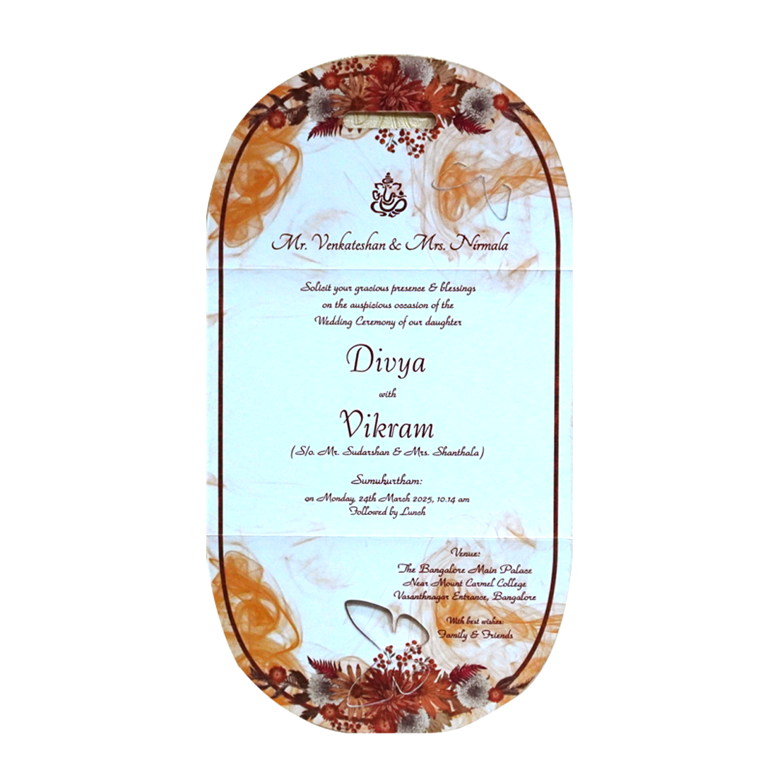 Orange Butterfly Invitation Card-KNTH9608O