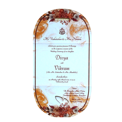 Orange Butterfly Invitation Card-KNTH9608O