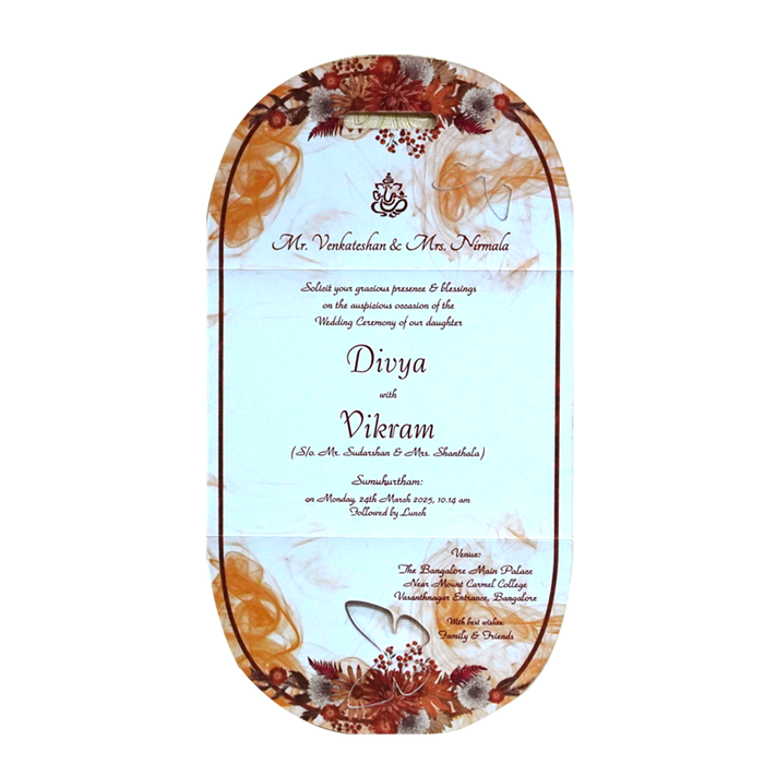 Orange Butterfly Invitation Card-King of Cards