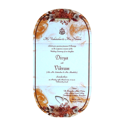 Orange Butterfly Invitation Card-King of Cards