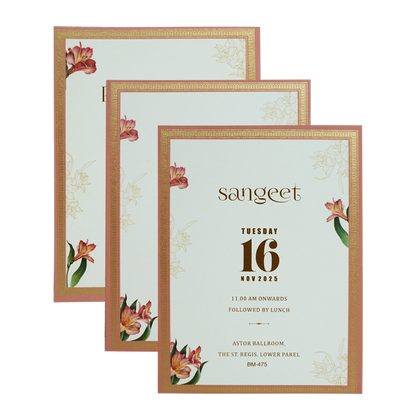 Cream Tracing Sheet Wedding Invitation-King of Cards