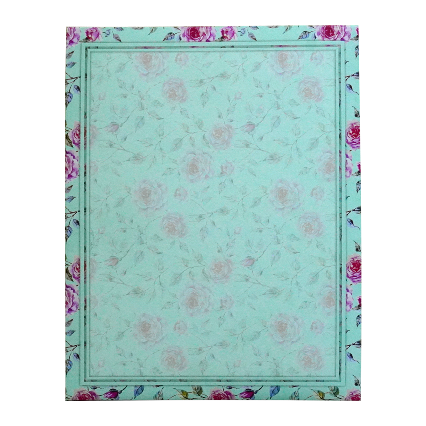 Blue Floral Door Wedding Invitation-KNKJ1133