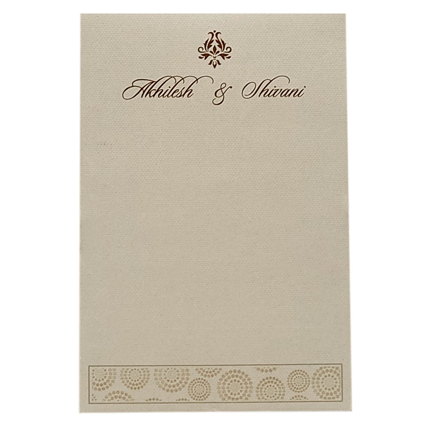 Smoke Grey Single Sheet Invitation-KRCS6362