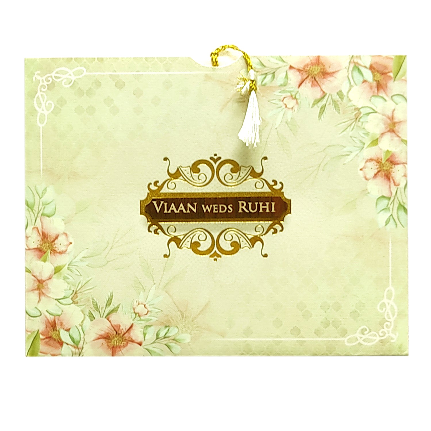 Pale Green Tracing Sheet Invitation-KVN06410