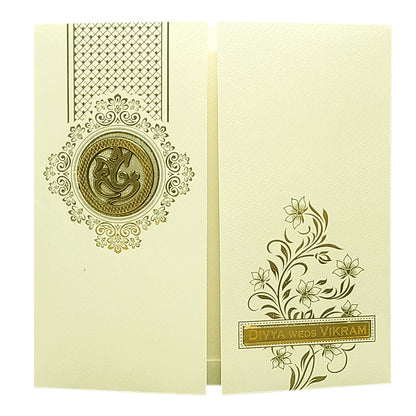 White Door Nameplate Invitation Card-KNK840MW