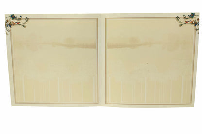 Cream Offset Scenery With Peacock Invitation Card-KNSN6702C