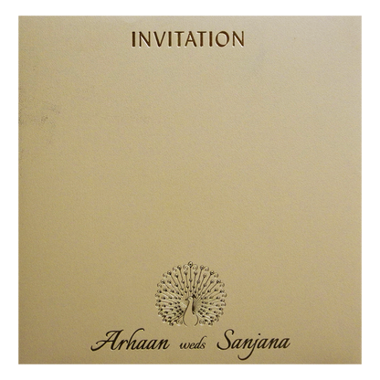 Light Peach Padded Invitation-KRC30450