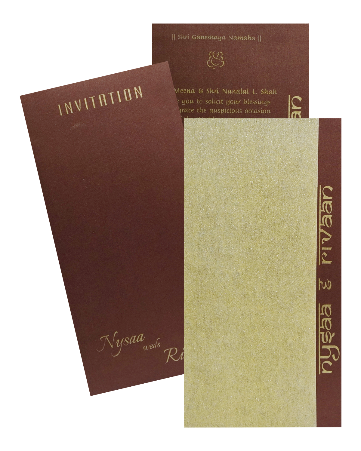 Brown Single Sheet Invitation-KRCS7230 | King of Cards