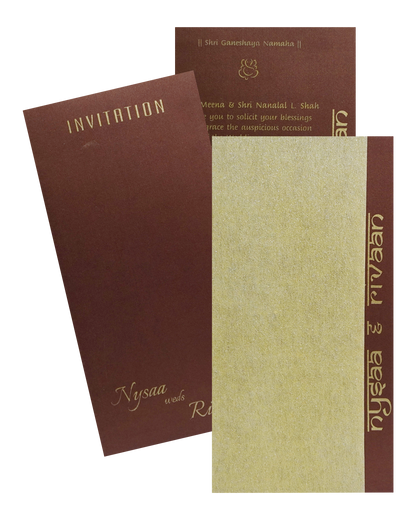 Make your event special with our exclusive Brown Single Sheet Invitation. Shop now! ?WhatsApp Support ?Express Delivery.