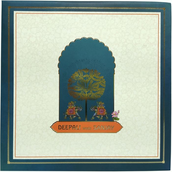 White Elephant Wedding Invitation Card-King of Cards