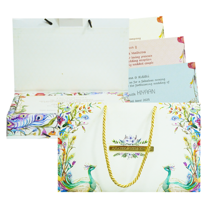 Ivory Floral Wedding Box-KRC30020