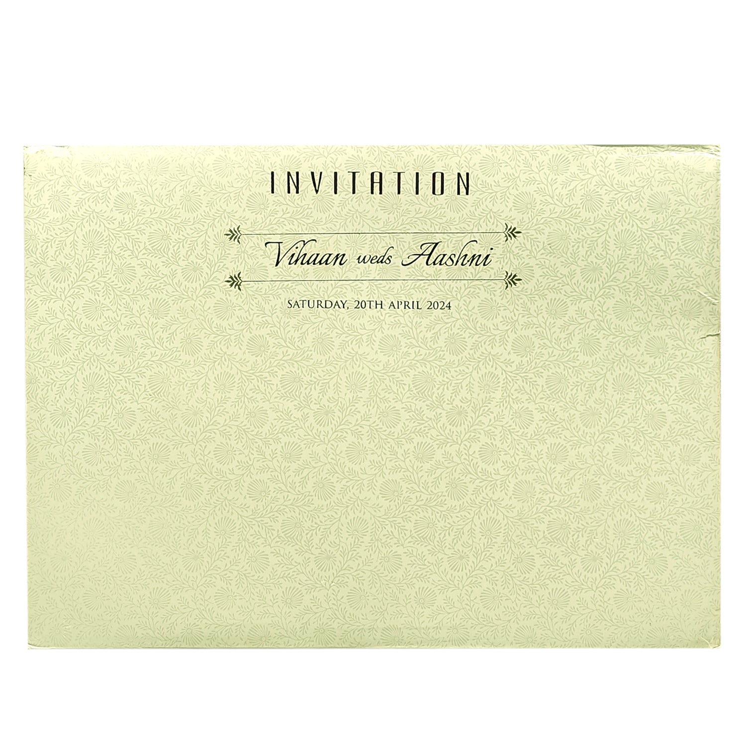 Cream Foil Padded Invitation Card-KRC29690