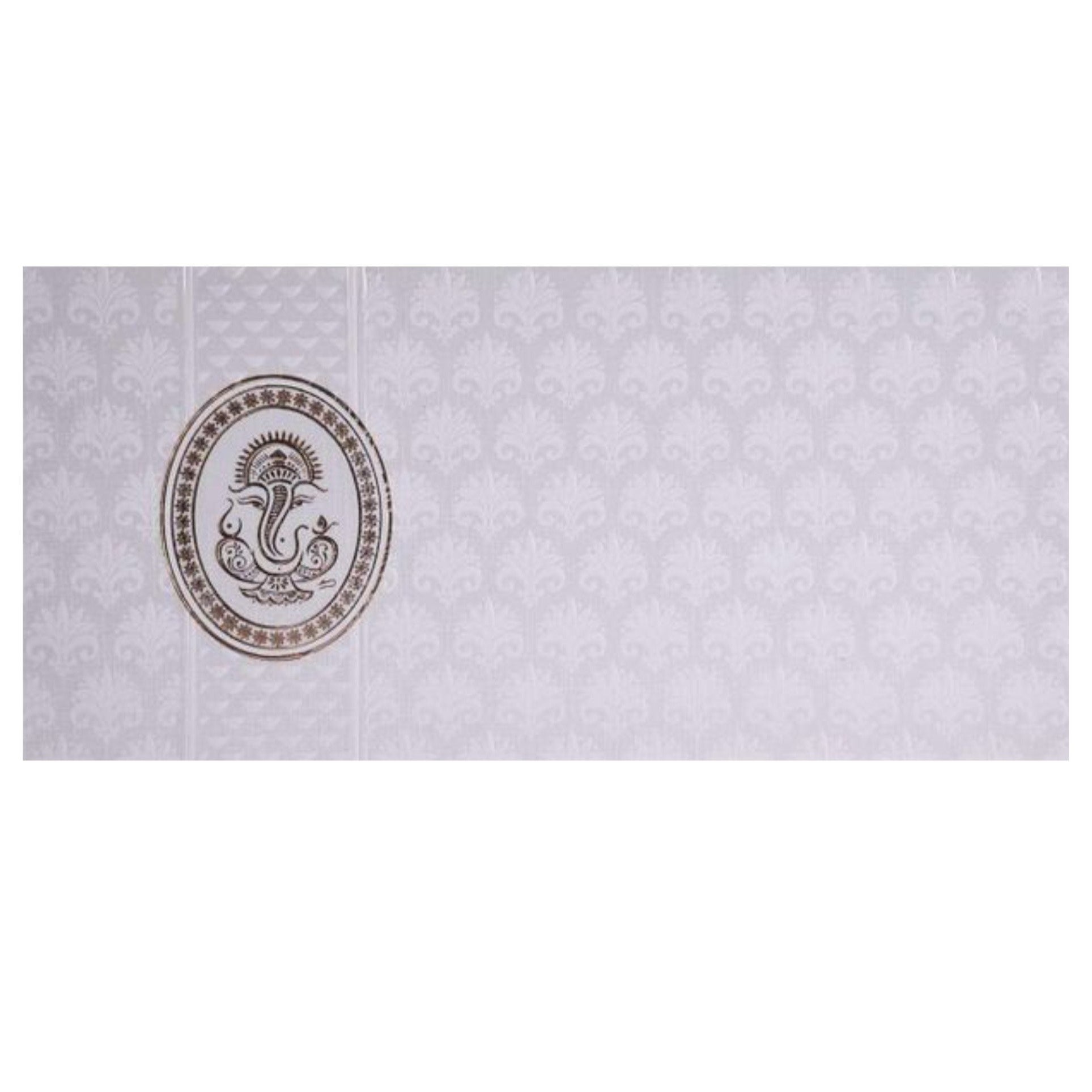 White Personal Invitation Card-KNK2187