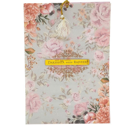 Cream Tracing Sheet Wedding Card-King of Cards