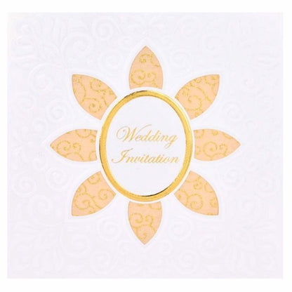 Beautiful Blossom Cut With White Shading Wedding Card - KNK30531