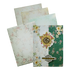 Green Floral Three-Fold Wedding Card-King of Cards