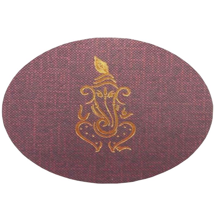 Enchanting Brown Shading With Ganesha Personal Wedding Card - KNHM812B-King of Cards