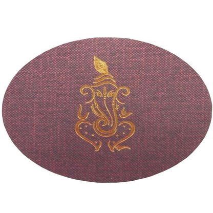Enchanting Brown Shading With Ganesha Personal Wedding Card - KNHM812B-King of Cards