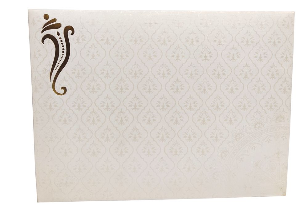 White Ganesha Invitation Card-King of Cards
