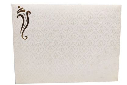 White Ganesha Invitation Card-King of Cards