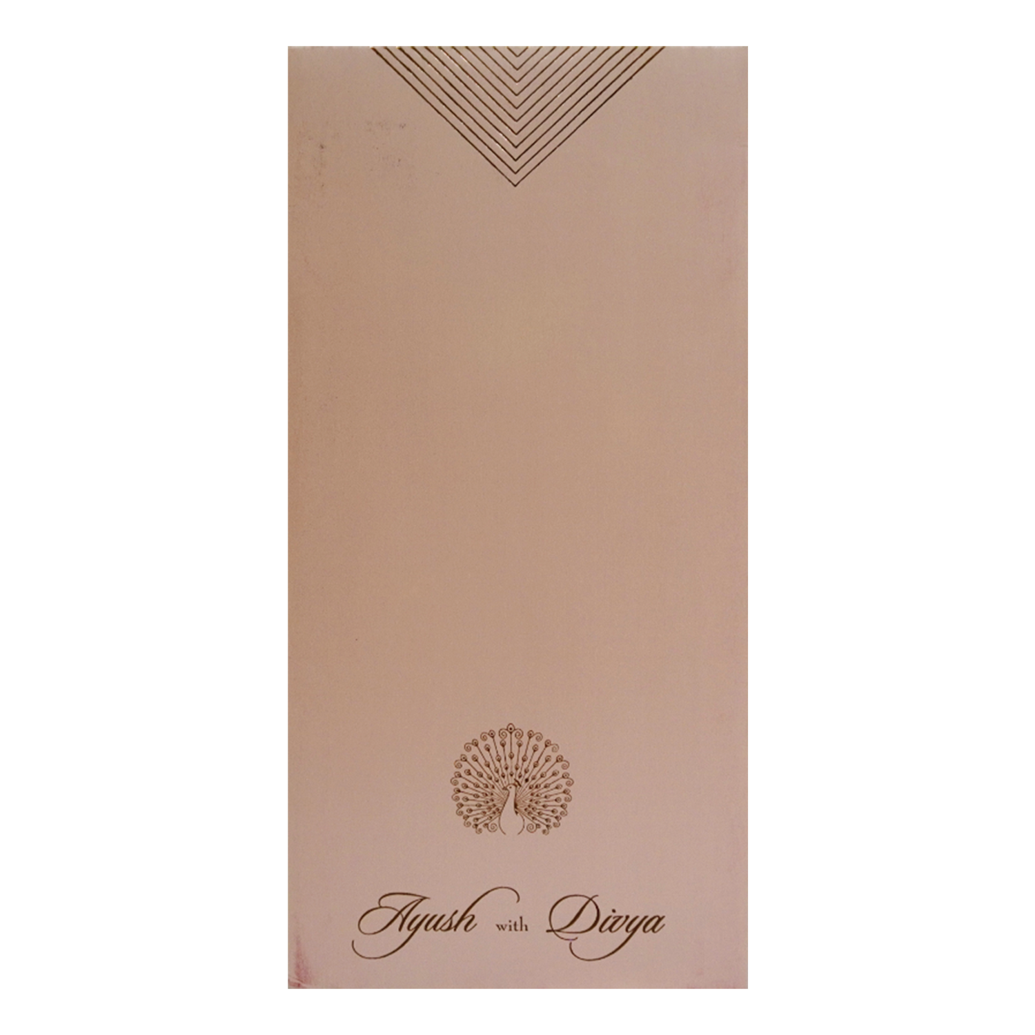 Peach Peacock Single Card-KRCS7161