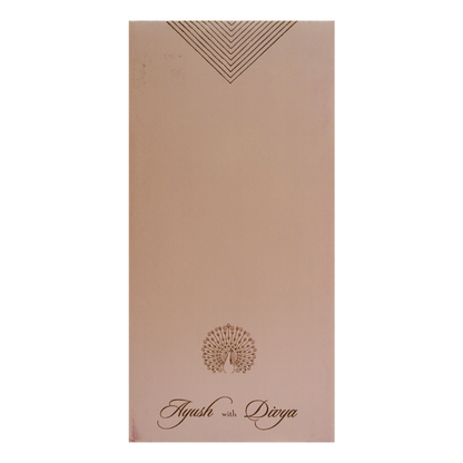 Peach Peacock Single Card-KRCS7161