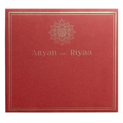 Red Ganesha Wedding Card-KRC30101