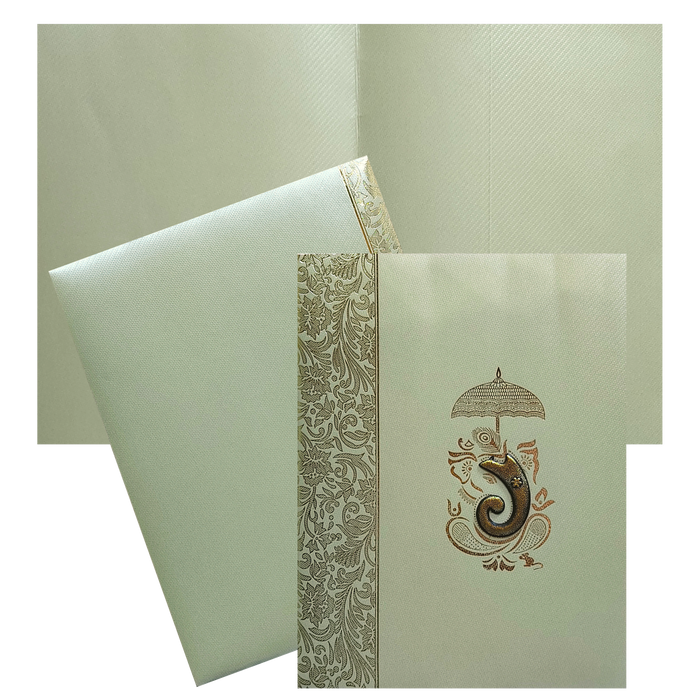 Olive Green Texture Sheet Invitation Card-King of Cards