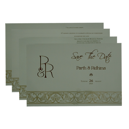 Grey Wedding Card-King of Cards