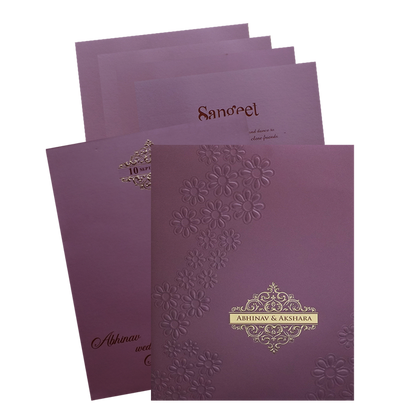 Light pink Radhika theam marriage card-King of Cards