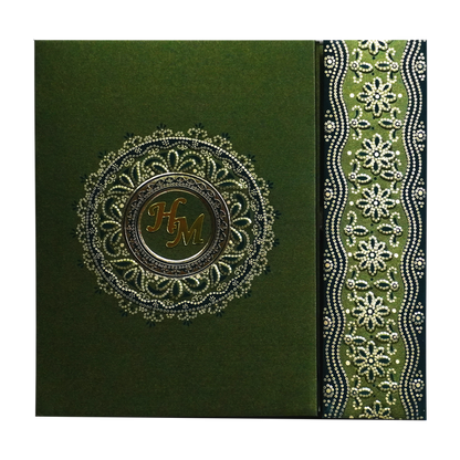 Elegant Green Wedding Card-King of Cards