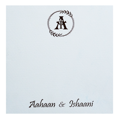 White Floral Theme Invitation-King of Cards