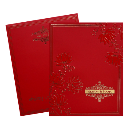 Red Floral Marriage Card-King of Cards