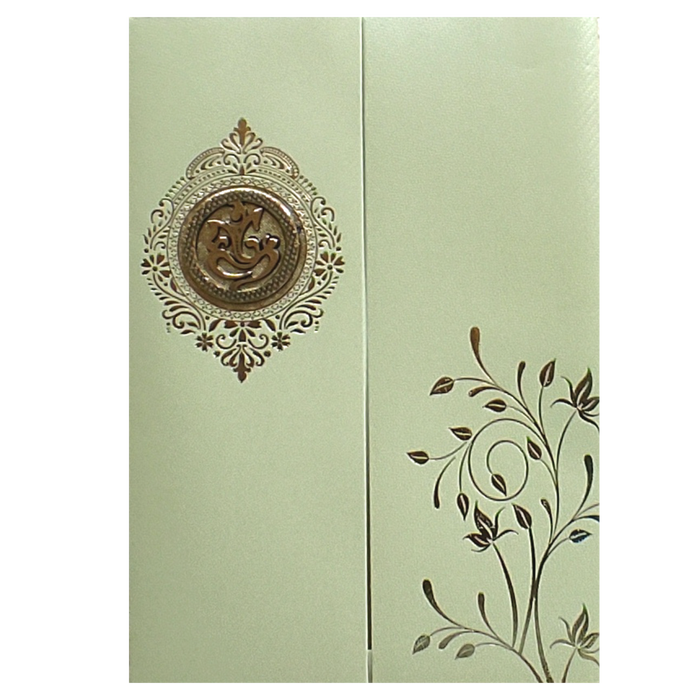 Olive Green Door texture Sheet Wedding Card-King of Cards