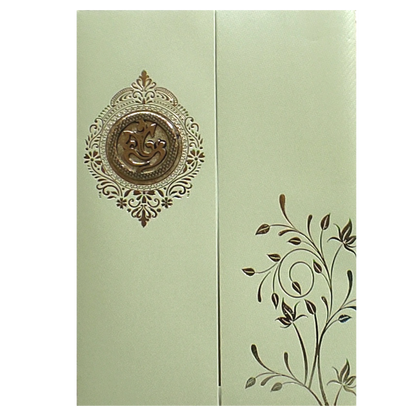 Olive Green Door texture Sheet Wedding Card-King of Cards