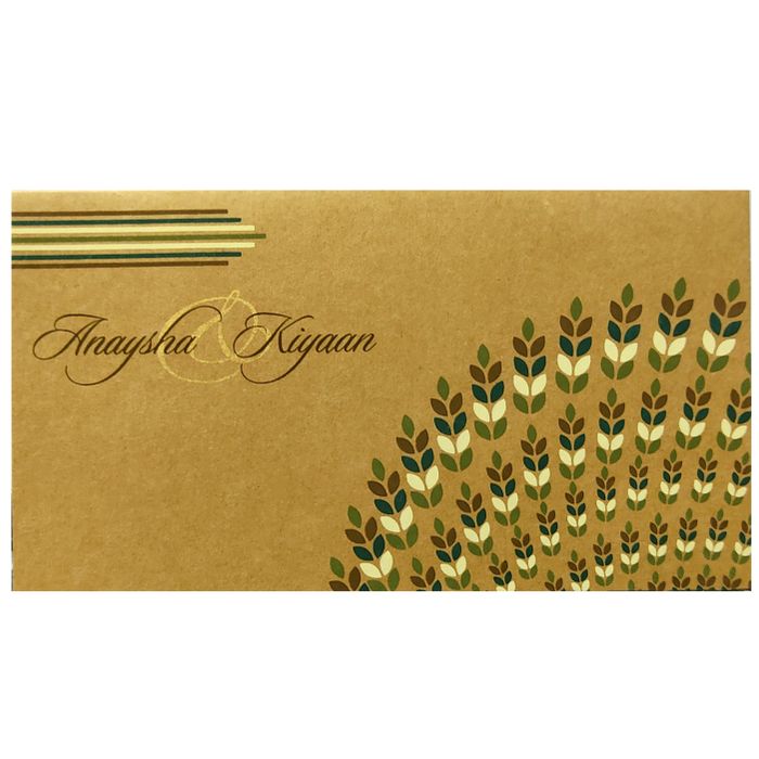 Brown Floral Invitation card-King of Cards
