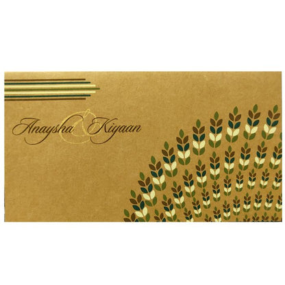 Brown Floral Invitation card-King of Cards