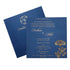 Blue Floral Single Sheet Invitation Card-King of Cards