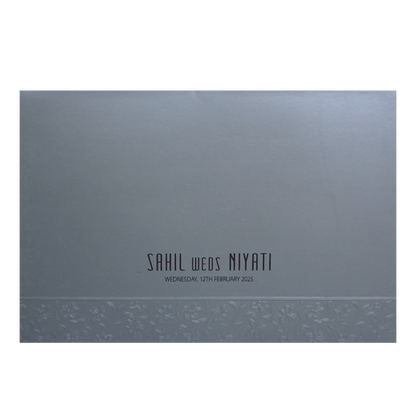 Grey Floral Marriage Invitation-King of Cards