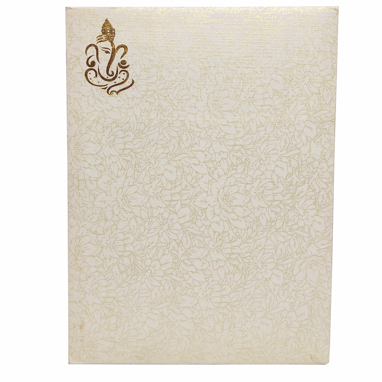 Splendid Violet Shading With Gold Foiling Ganesha Wedding Card - KNK70241