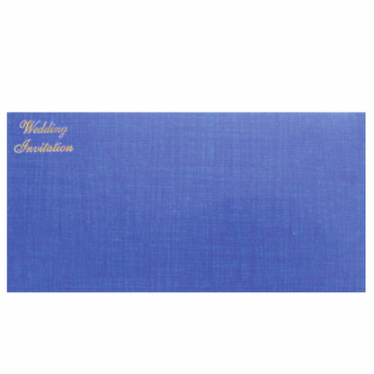 Bright Blue Shading with Wolly Cut Design Wedding Card-KNW20111