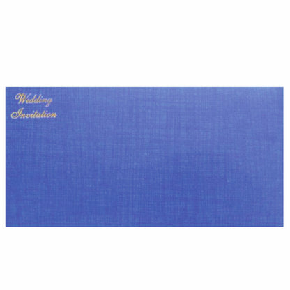 Gorgeous Blue Shading With Cut Design Wedding Card-KNK20111